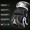 Mytra Fusion MMA Gloves 7-oz Grappling Gloves Martial Arts Gloves Sparring Gloves Punching Bag Gloves (L/XL, Black/Gold) view 2