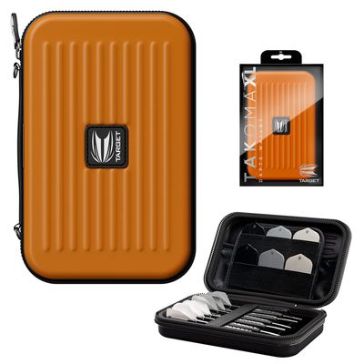 Target Darts Takoma XL Darts Wallet Case, Orange  Holds 6 Darts, Protective EVA Holder with Double Zip Lock Pouches  Professional Dart Accessories