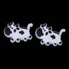 Baosity 2 Pieces Tennis Racquet Shock Absorber Vibration Dampeners - Various Animal Shape - White Cow view 2