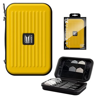 Target Darts Takoma XL Darts Wallet Case, Yellow  Holds 6 Darts, Protective EVA Holder with Double Zip Lock Pouches  Professional Dart Accessories