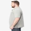 KingSize Men's Big & Tall Shrink-Less Classic Cotton Polo Shirt - 3XL, Heather Grey view 3