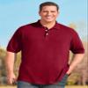 KingSize Men's Big & Tall Shrink-Less Classic Cotton Polo Shirt - 3XL, Heather Grey view 4