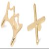 Solid Brass Billiard Bridge Heads, Set of 2 (Spider(Low)/Cross) view 1