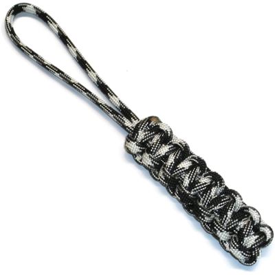RedVex Zipper Pulls - Knife Lanyards - Equipment Lanyards - Paracord Cobra Style - Choose Your Color & Size (Qty 10) (Black and White, 6 inch)