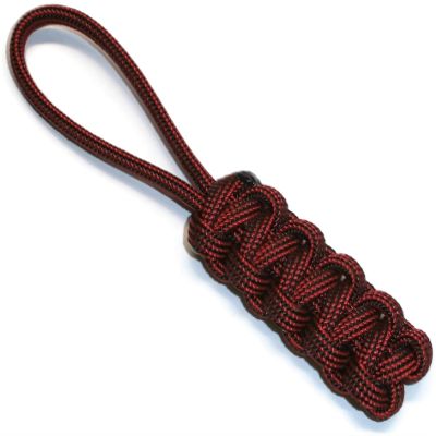 RedVex Zipper Pulls - Knife Lanyards - Equipment Lanyards - Paracord Cobra Style - Choose Your Color & Size (Qty 10) (Licorice, 4 inch)
