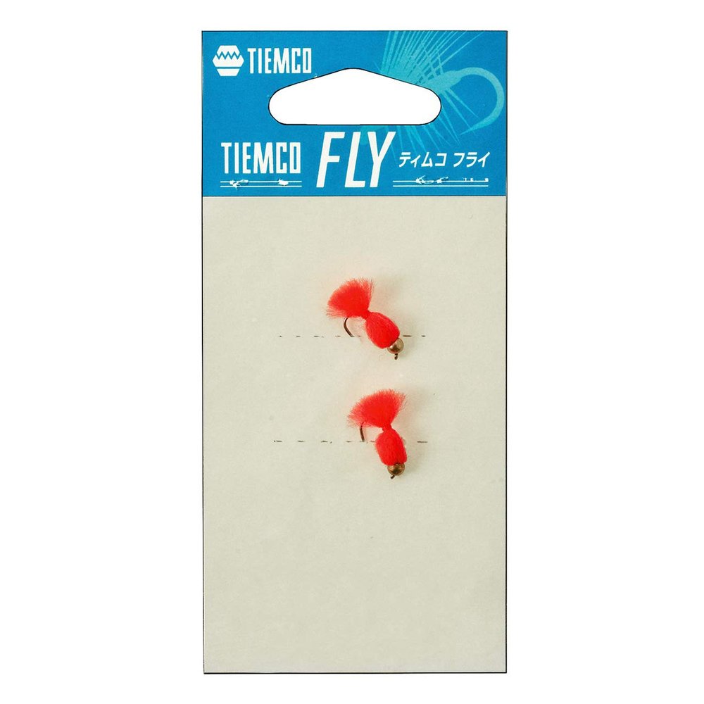 TIEMCO Fly Teltel #12 2 Coili, Hot Red