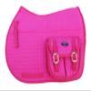 CHALLENGER Horse English Quilted All-Purpose Saddle Pad Hot Pink w/Pockets 72123 view 1