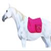 CHALLENGER Horse English Quilted All-Purpose Saddle Pad Hot Pink w/Pockets 72123 view 2