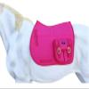 CHALLENGER Horse English Quilted All-Purpose Saddle Pad Hot Pink w/Pockets 72123 view 4