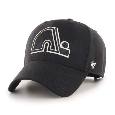 '47 Men's Quebec Nordiques Black/White MVP Adjustable Hat - One Size