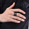 King Will Black-15mm Basic Wedding Ring For Men with Brushed Matte Surface Beveled Polished Edge Comfort Fit 14.5 view 4
