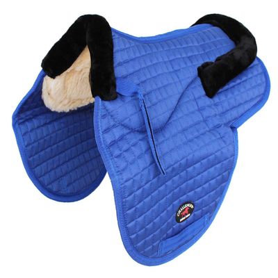 Horse English Quilted Contour Fleece Padded Saddle Pad Blue 72119