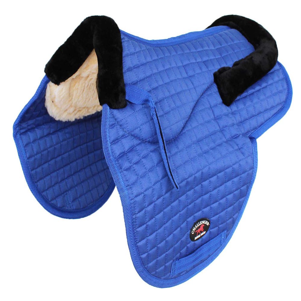 Horse English Quilted Contour Fleece Padded Saddle Pad Blue 72119
