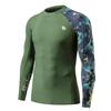 HUGE SPORTS Men's Rash Guard Long Sleeves UPF 50+ UV Sun Protection Quick Drying Splice Compression Swim Shirts view 1
