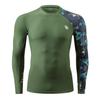 HUGE SPORTS Men's Rash Guard Long Sleeves UPF 50+ UV Sun Protection Quick Drying Splice Compression Swim Shirts view 2