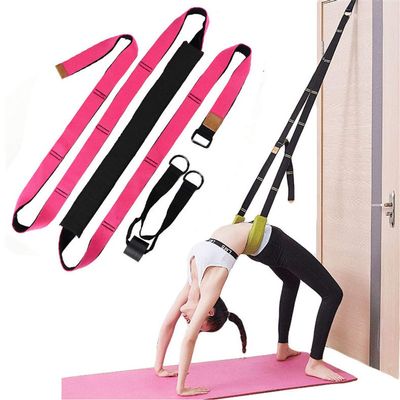 Leg Stretcher Strap, Door Flexibility & Yoga Stretching Leg Stretcher Strap with Door Anchor, Suitable for Fitness, Dance, Yoga, Gymnas (rose)