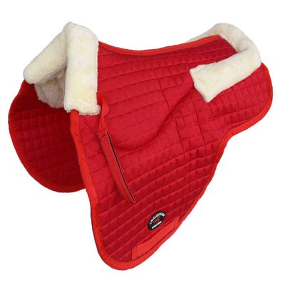 Horse English Quilted Contour Fleece Padded Saddle Pad Red 72118