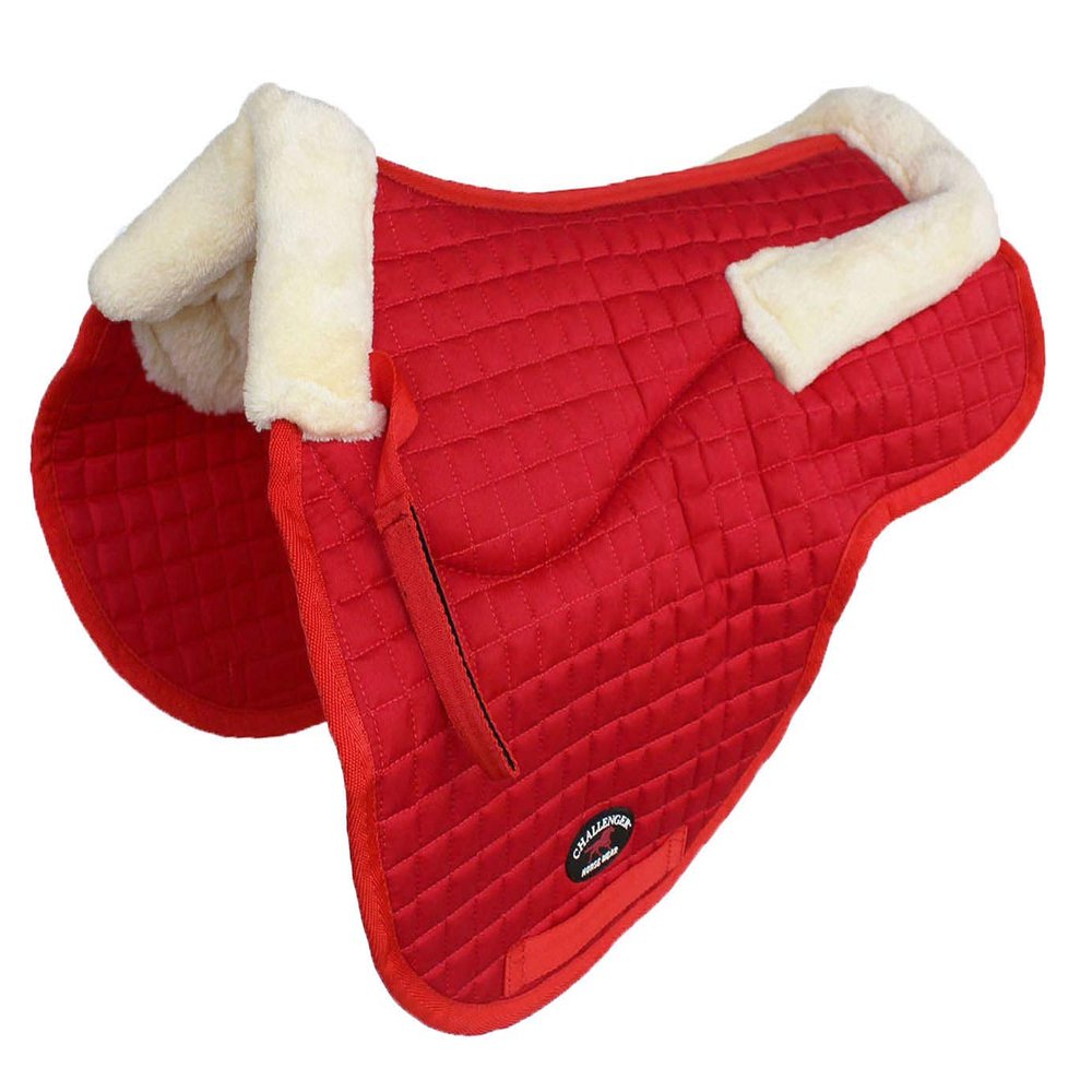 Horse English Quilted Contour Fleece Padded Saddle Pad Red 72118