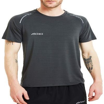 Akilex Mens Running Dry Fit T-Shirt Athletic Outdoor Short Sleeve Comfortable Sports Top