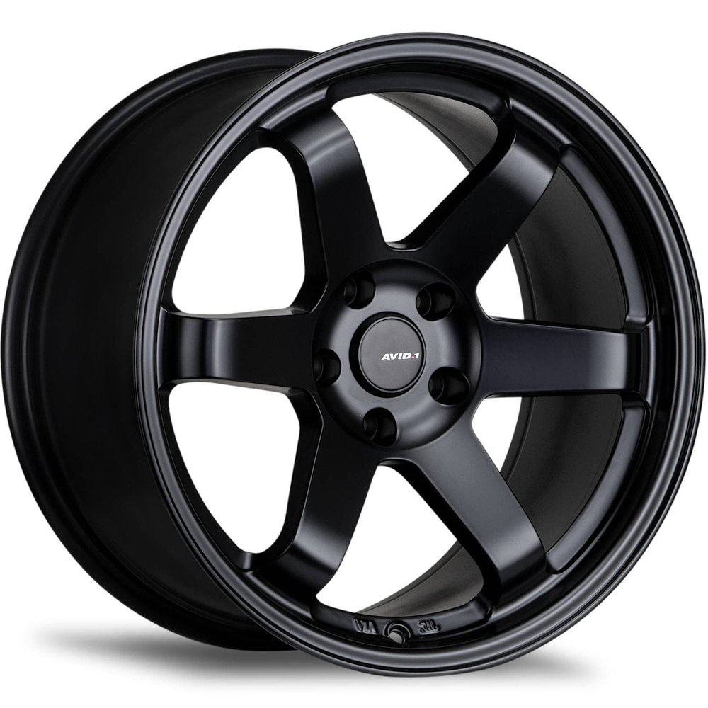 AVID.1 AV-06 Matte Black 18x8.5 Custom Wheel  Fits 5x114 Bolt Pattern with +35 Offset  Lightweight Performance Alloy Wheel  Aggressive Street Style & Track-Ready Car Accessories