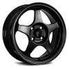 AVID.1 AV-08 Matte Black 15x6.5 Custom Wheel  4x100 Bolt Pattern with +35 Offset  Lightweight Performance Alloy Wheel  Premium 5-Spoke & Track-Ready Car Accessories view 1