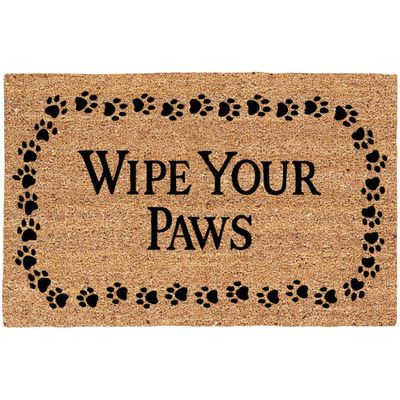 Americo Home MAT Wipe Your Paws 18IN X 30IN 77FLWYP830