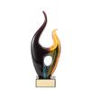 SHOP AWARDS AND GIFTS Personalized Hand Blown Glass Sculpture Swirl Pattern Award Trophy, Work Achievement, Customizable Corporate Gifts, 10- Inch view 1