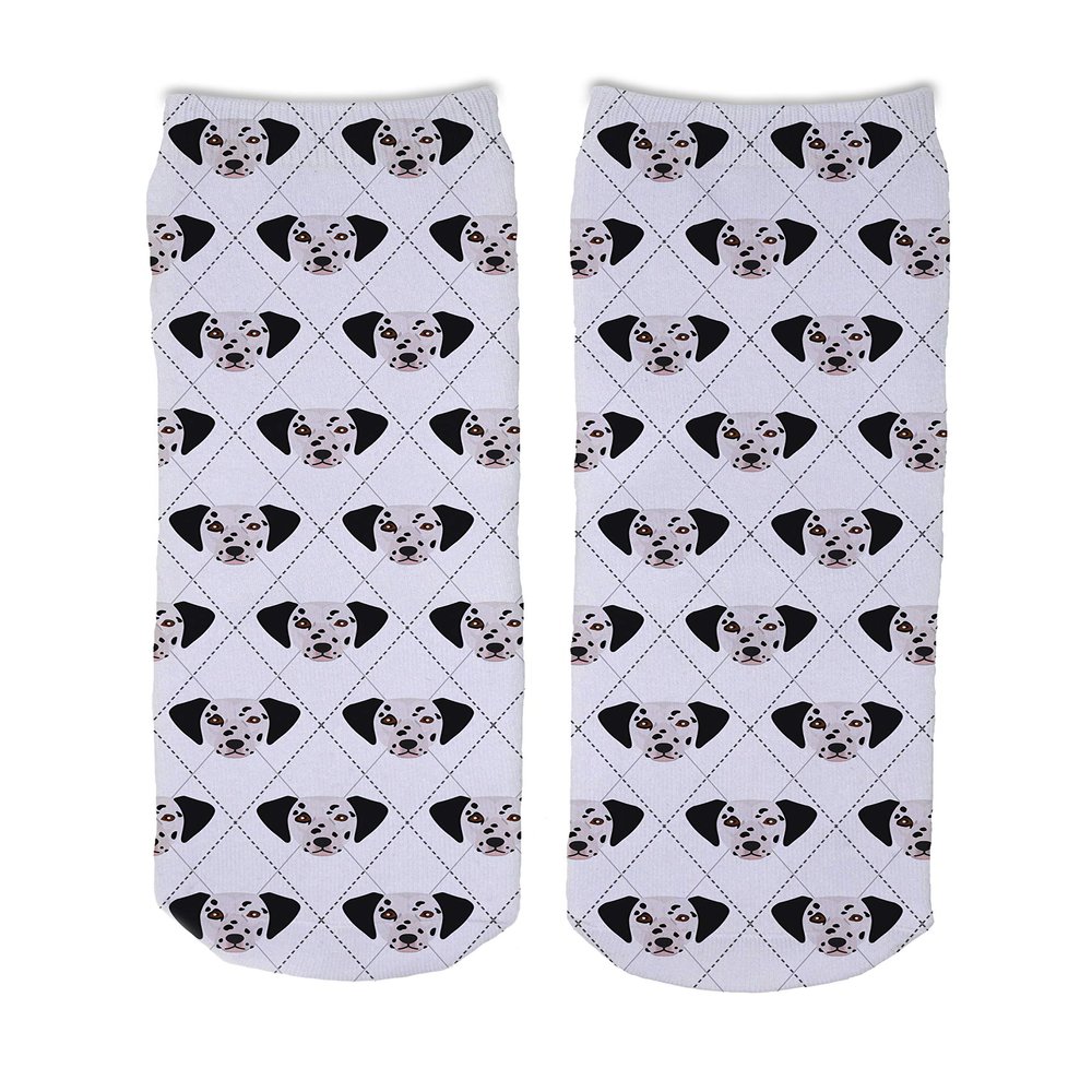 Adorable Dog Breed Design Novelty Argyle Socks (Dalmatian)