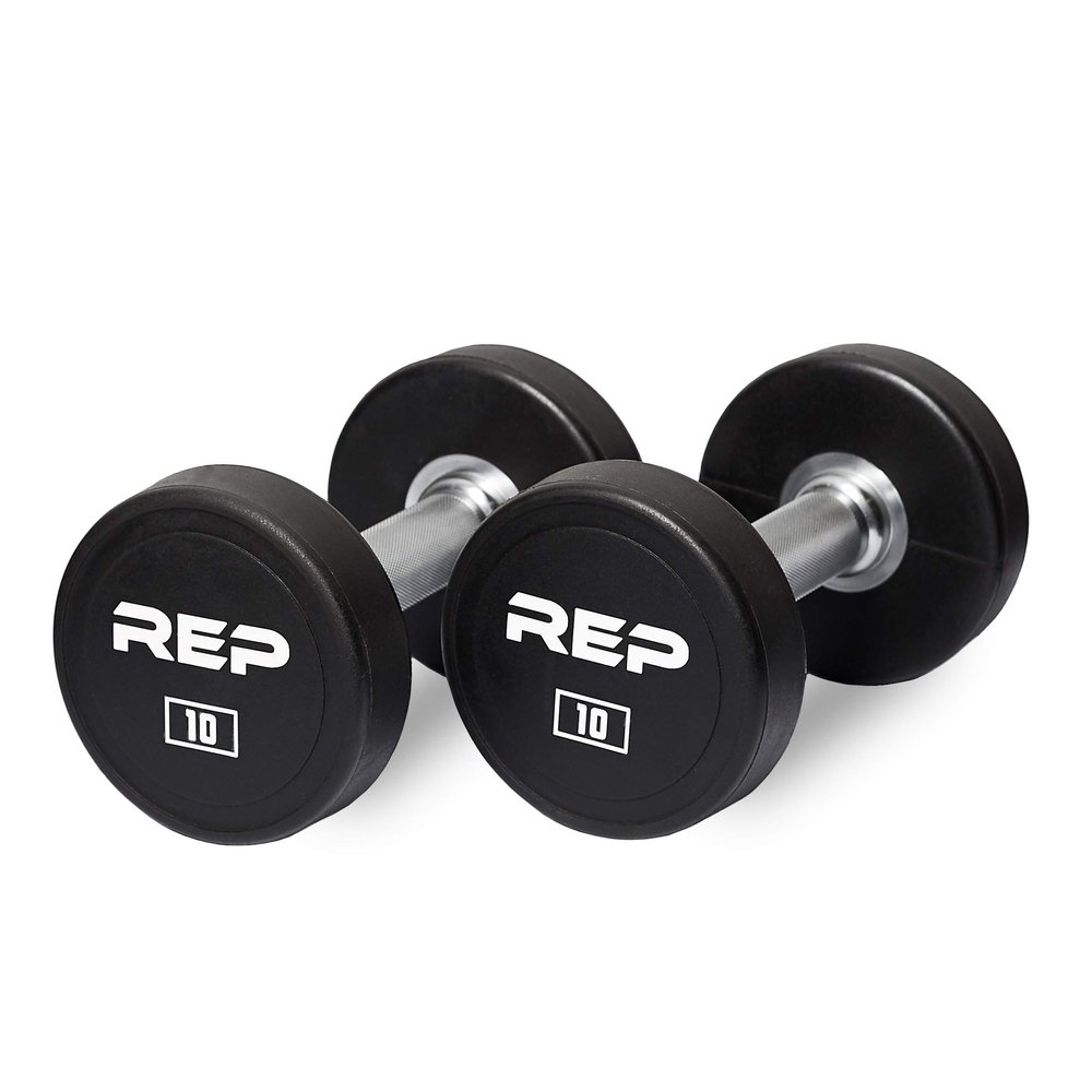 Rep Urethane Coated Dumbbells - 10 lb Pair