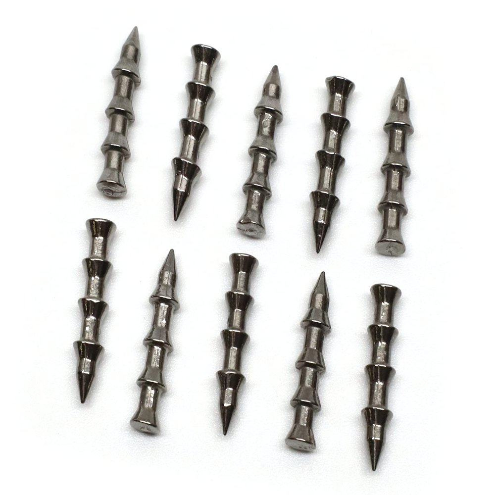 (10 Pack) - Harmony Fishing Company Tungsten Nail Weights [Select Size] (Lead-Free/No Lead Nail Weights for Neko/Wacky Rig Fishing) (Natural, 3/32oz)