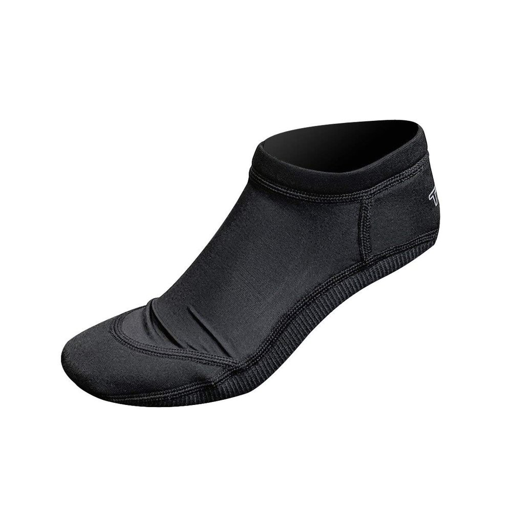 Tilos Sport Skin Socks - UV Protection, Sand-Proof, Quick-Dry for Beach, Swimming, Snorkeling, Diving - Adults & Kids (2XS, Black)