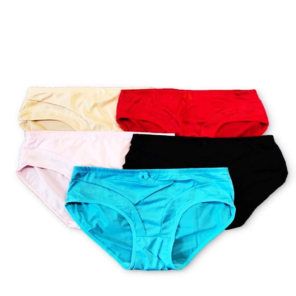 elpishop New Womens Hipster Boyshort Girl Panties Bikini Cotton Underwear S,M,L,XL 5 Pack high Cut Lots of 5 (XXL)