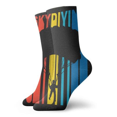 1970's Style Retro Skydiving Classics 30cm Long Socks Athletic Sport Stockings compression socks for women