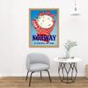 Wee Blue Coo Travel Tourism Winter Sport Ski Glove Norway Art Large Framed Art Print Poster Wall Decor 18x24 inch view 2