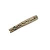 Damascus SANZ 4" Steel Lockback Folding Knife for Men  Pocket Knife for Men with Bone Handle, Engraved Brass Bolster, Green Wood Spacer & File Work EDC Knife for Collectors & Outdoor Use view 3