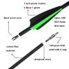 12 Pcs 30 Inch Archery Carbon Arrows 500 Spine Hunting Practice Target Carbon Arrows Shaft with 100 Grain Replaceable Tips for Archery Compound & Recurve & Traditional Bow (Green Arrow and Quiver) view 2