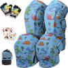Soft-Style Kids Knee and Elbow Pads with Bike Gloves, Flexible Impact-Resistant Gear for Ages 2-11, Designed for Balance Bikes, Roller-Skating, and Skateboarding (Dinosaur, Small) view 1