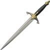 SZCO Medieval Knights  13" Decorative Stainless Steel Dagger with Black Handle, Gold & Silver Guard, and Black Scabbard  Historical Collectible Dagger for Display, Cosplay & Gifts view 1