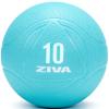ZIVA Medicine Exercise Ball - Durable Rubber Shell, Easy-Grip Textured Finish - Strength Training, Core Workouts - Turquoise 10lb view 1