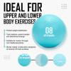 ZIVA Medicine Exercise Ball - Durable Rubber Shell, Easy-Grip Textured Finish - Strength Training, Core Workouts - Turquoise 10lb view 4