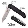 Elite Tactical Manual Folding Knife - ET-FDR002-BK view 3