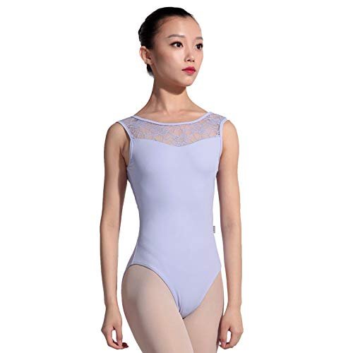 116141038 Baiwu Tank Leotards Fashion Leotard Lace Ballet Dance Leotards (S 160, Lvender)
