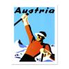 Wee Blue Coo Travel Tourism Winter Sport Ski Snow Alpine Austria Art Large Framed Art Print Poster Wall Decor 18x24 inch view 1
