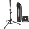 BaseGoal Batting Tee Baseball Tee, Softball Travel Portable Tee Tripod Stand Rubber Tee for Batting Training Practice with Carrying Bag view 1