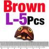 Jammas 5PCS Multiple Color Skull Sculpin Helmet Fish Flies Weighted Streamers Fly Tying Material - (Color: 5PCS Brown L) view 1