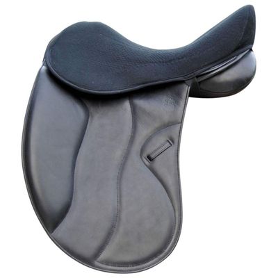Acavallo Ortho Pubis Gel in Dressage Seat Saver with Dri-Lex, Large, Black