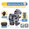 Soft-Style Kids Knee and Elbow Pads with Bike Gloves, Flexible Impact-Resistant Gear for Ages 2-11, Designed for Balance Bikes, Roller-Skating, and Skateboarding ((2nd Gen) Snow Camo, Small) view 2