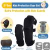 Soft-Style Kids Knee and Elbow Pads with Bike Gloves, Flexible Impact-Resistant Gear for Ages 2-11, Designed for Balance Bikes, Roller-Skating, and Skateboarding ((2nd Gen) Black, Small) view 3