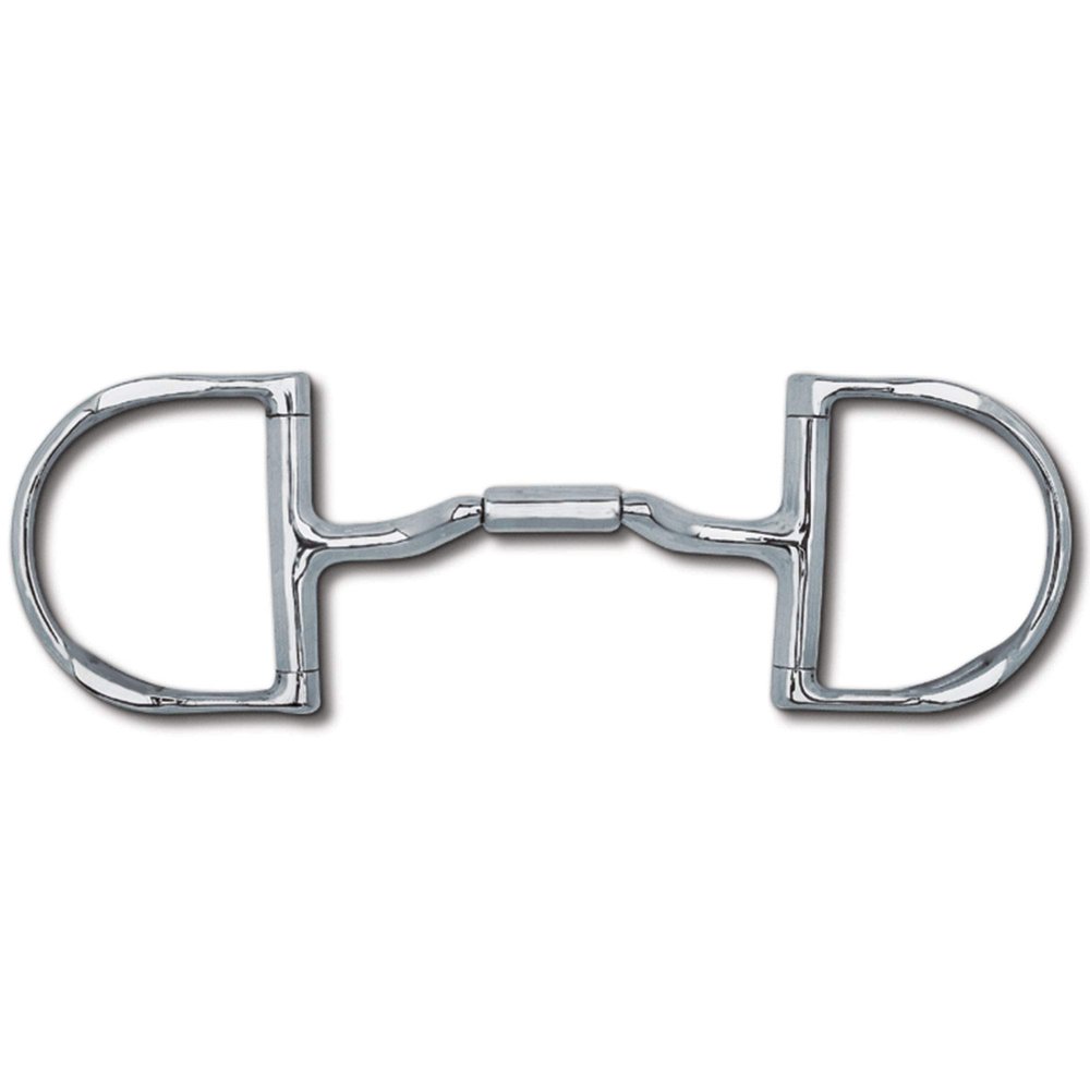 Myler English Pony Dee with Hooks with Stainless Steel Forward Tilt Ported Barrel