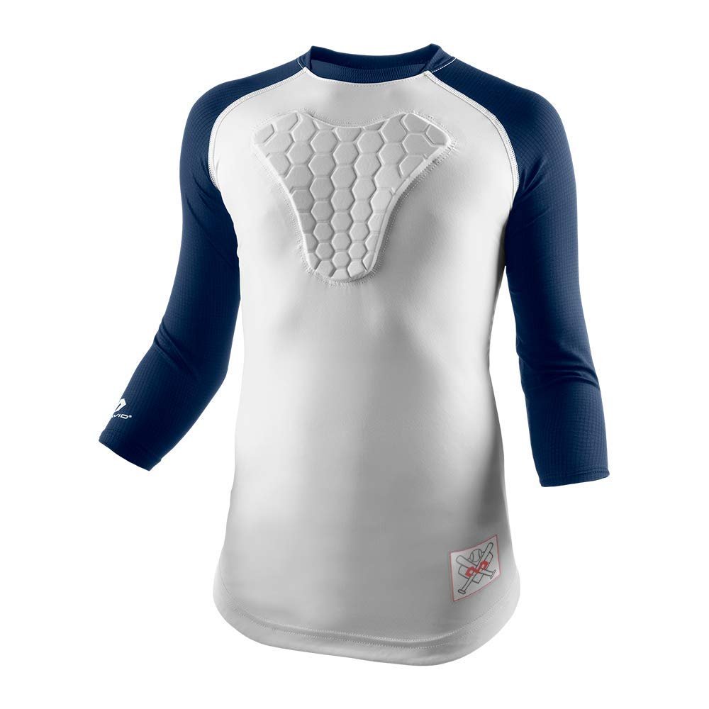 McDavid Youth HEX Sternum Raglan 3/4 Sleeve Shirt (X-Large, Navy)